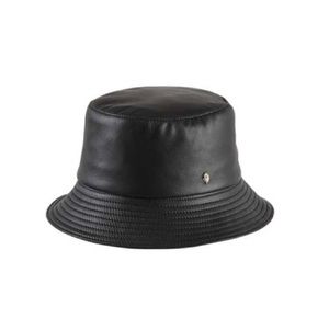 Black Leather Bucket Hat
